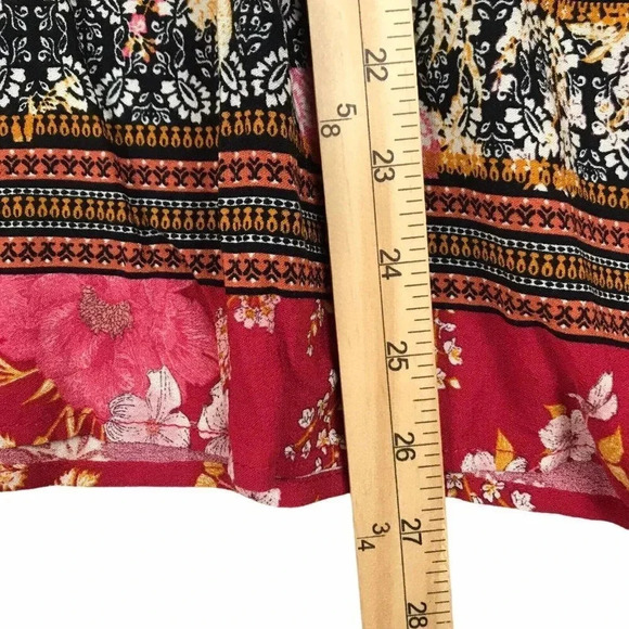 Knox Rose Womens Size XXL 2XL Floral Button Up Short Sleeve Top Shirt Career - Picture 10 of 13